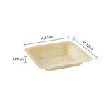 thumbnail of MONOUSO - Teller aus Holz 14,1x14,1x2,5cm (50 Stück)