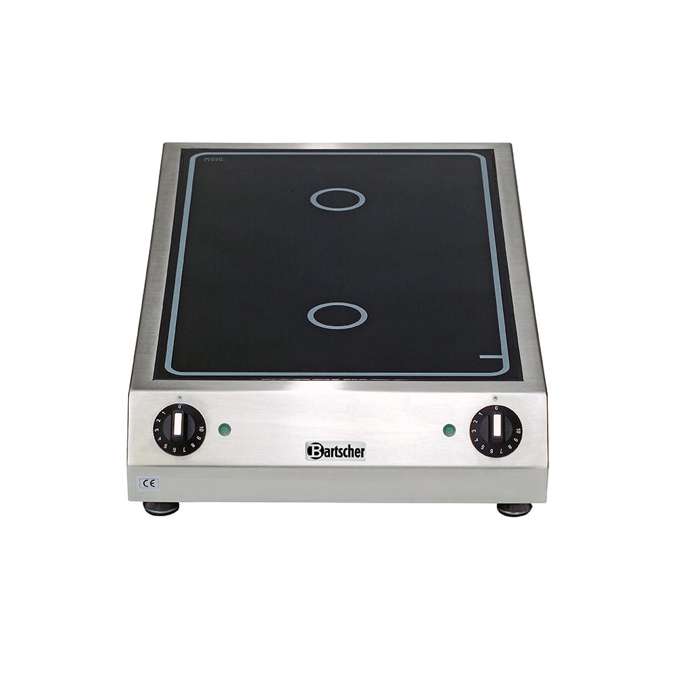 Kookplaat | Elektrisch | 2K6000 GLH | 2 Kookpitten | 6kW | 400x655x120(h)mm