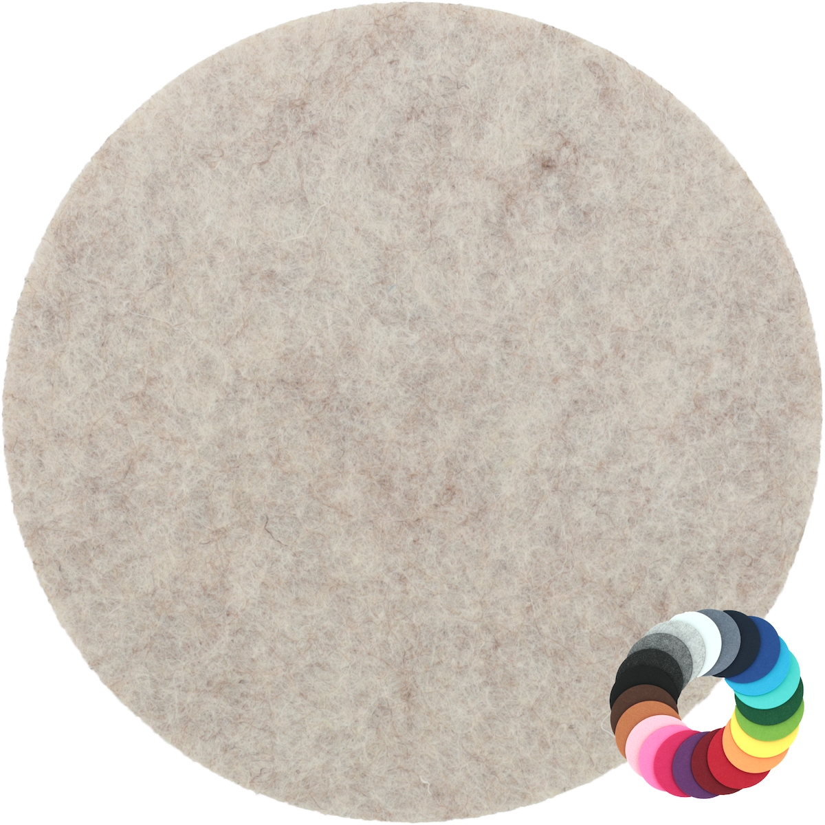 BIASTO - Premium Filz Untersetzer - rund 10cm - Farbe: kamelhaar (HF047). Design Glas-Untersetzer für Getränke, Tisch, Bar, Tasse, Vase