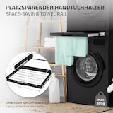 thumbnail of ML-Design Zwischenbaurahmen 60,5x54,5 cm Schwarz | Wäscheleine, Stahl, Handtuchhalter, Zwischenrahmen