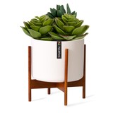 thumbnail of Thorn Blumentopf mit Ständer 50er Jahre Stil 2 GrößenWeiß