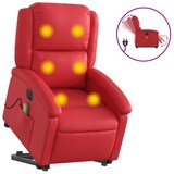thumbnail of vidaXL Massagesessel mit Aufstehhilfe Elektrisch Rot Kunstleder
