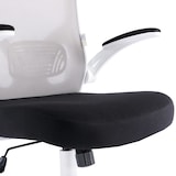 thumbnail of ZIK Cadeira de escritório ergonómica com apoio lombar e apoios para os braços, giratória - Branca