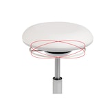 thumbnail of Mayer Sitzmöbel, Drehhocker mit 3D-Sitzelement 1353, Kristallgrau, Kunstleder, Alu-Fußkreuz, 1353_01_30584