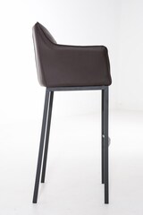thumbnail of CHEFGASTRO Barhocker PHILADELPHIA Schwarz mit 4-Fuﬂ Gestell HxBxT 110x64x48cm Kunstleder Braun Barstuhl