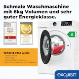 thumbnail of Exquisit WA6312-371A Waschmaschine, 6 kg, 1200 U/min, kompakt, Energieeffizienzklasse A, weiss