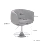 thumbnail of SVITA PANAMA  Retro Loungestuhl Cocktailsessel Tellerfuß Metall Stoffbezug Grau