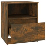 thumbnail of Table de chevet chêne fumé 40x40x50 cm bois d'ingénierie