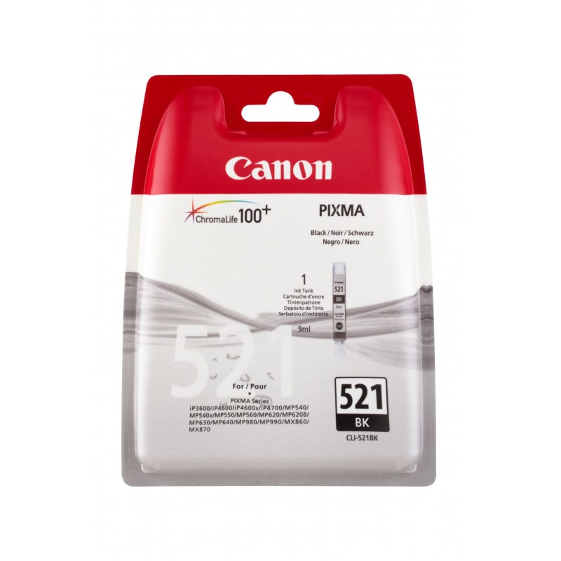 Cartouche D Encre Canon Cli 521 Bk