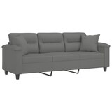 thumbnail of vidaXL 3-Sitzer-Sofa mit Kissen Dunkelgrau 180 cm Mikrofasergewebe