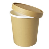 thumbnail of MONOUSO - Kraft-Kraft Kartonnen Deksel voor Kartonnen Pot Ø11,7cm (375 Stuks)