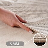 thumbnail of Carpetsale24 Outdoor Teppich Beige 80x250 cm Läufer, Wetterfest, ideal für Küche, Balkon, Terrasse auch Wohnzimmer, Palmblätter-Design