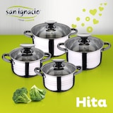 thumbnail of San Ignacio - Batería de Cocina Hita 16/18/20/24cm en Acero Inoxidable Apto para Inducción