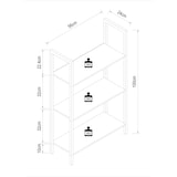 thumbnail of VCM Standregal Flakos Weiß H. 100 x B. 56 x T. 24 cm