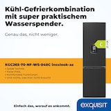 thumbnail of Exquisit Kühl-Gefrierkombination KGC265-70-NF-WS-040C inoxlook-az | No Frost | Nutzinhalt: 251 L | Temperaturregelung | Alarm