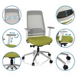 thumbnail of Cadeira de escritório profissional CHIARO T2 WHITE verde/cinzento hjh OFFICE