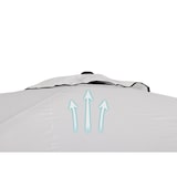 thumbnail of Tarrington House Guarda-sol redondo com franja Merida, alumínio, Ø 2.9 x 2.5 m, repelente de água, branco/cinzento