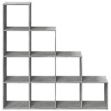 thumbnail of vidaXL Raumteiler-Bücherregal 4 Stufen Betongrau 131,5x29x131,5 cm