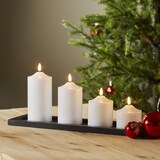 thumbnail of LED Kerze Flamme Echtwachs warmweiße 3D Flamme H: 12cm Batterie Timer weiß