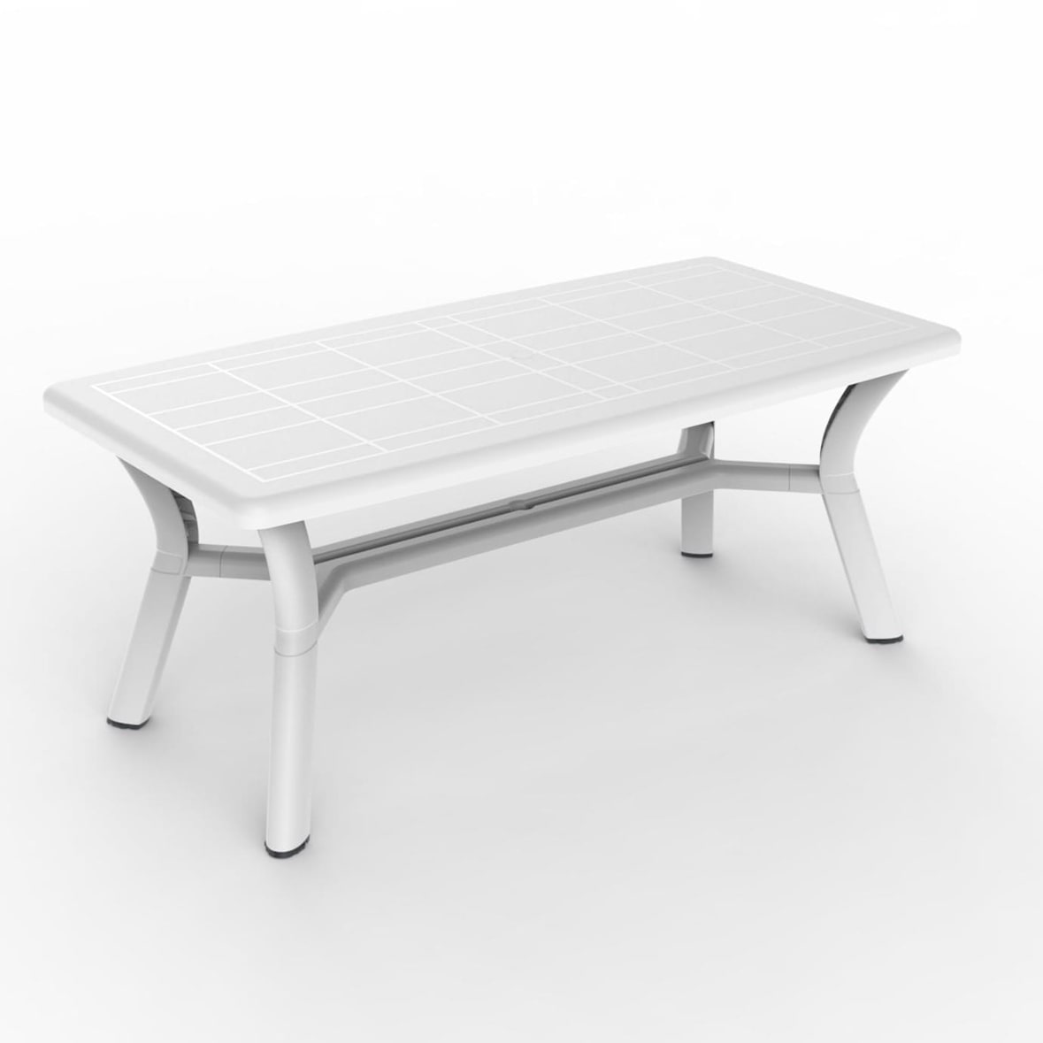 garbar DALIA Table Rectangulaire Intérieur, Extérieur 180x90 Blanc