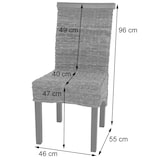 thumbnail of Set di 2 sedie da pranzo in vimini sedia M45 sedia in vimini di banana ~ leggero, senza cuscino