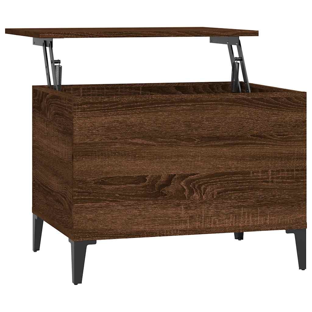 Table basse Chêne marron 60x44,5x45 cm Bois d'ingénierie Modèle Patio Celeste Prime Plus