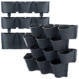 thumbnail of Prosperplast - Fioriera verticale Cascade Wall in plastica color antracite 67x17,7x57 cm