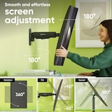 thumbnail of ONKRON Soporte Pared para TV y Monitor de 13 a 34 pulgadas, hasta 8 kg, VESA 75x75 y 100x100, Inclinado y Giratorio, G120-B Negro