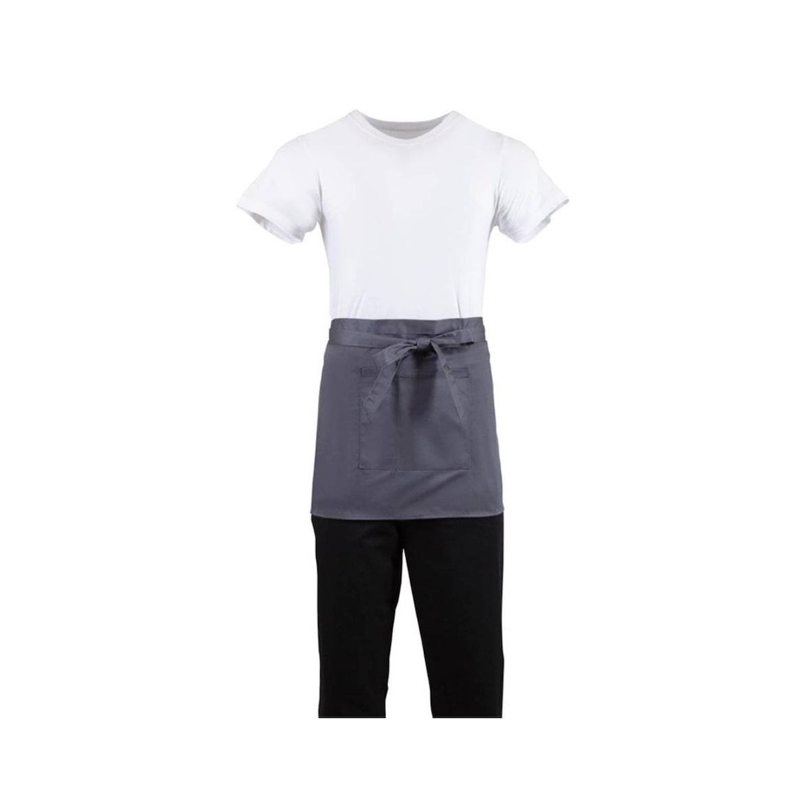 Tablier serveur court Whites gris anthracite
