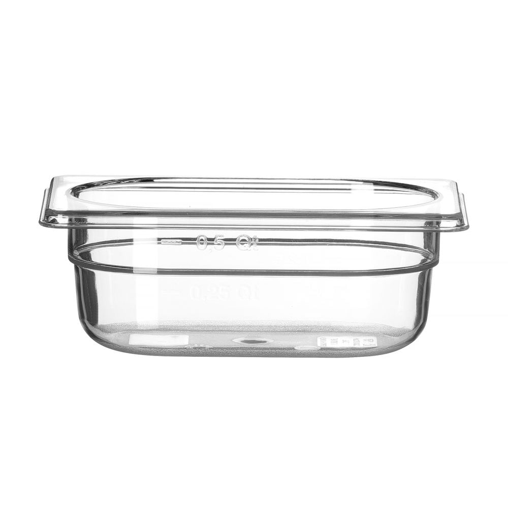 24x Gastronorm-Behälter 1/9, HENDI, Profi Line, GN 1/9, 0,6L, Transparent, 176x108x(H)65mm