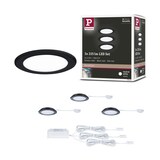 thumbnail of Paulmann Éclairages encastrés LED pour meubles Kit de 3  rond 65mm 3x2,5W 3x180lm 230/12V  4000K Noir mat 93122