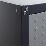 thumbnail of Armario de pared HWC-O52, armario de pared, acero con cerradura 77x77x31cm ~ gris claro/gris oscuro
