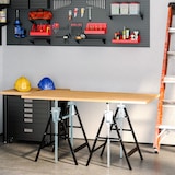 thumbnail of HOMCOM Set Cavalletti da Lavoro Pieghevoli Altezza Regolabile Acciaio