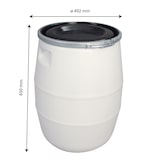 thumbnail of GILAC Fût + genouillère métal + couvercle - 100 L - Blanc G178921
