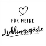 thumbnail of 20 Servietten Papier 33x33cm 3-lagig - hochwertige Einweg Papierservietten Spruch Für meine Lieblingsgäste Feier Hochzeit Geburtstag Party