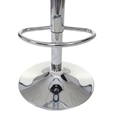 thumbnail of 2er-Set Barhocker HWC-G87, Tresenhocker Barstuhl, höhenverstellbar ~ Stoff/Textil dunkelgrau + Kunstleder weiß, Chromfuß