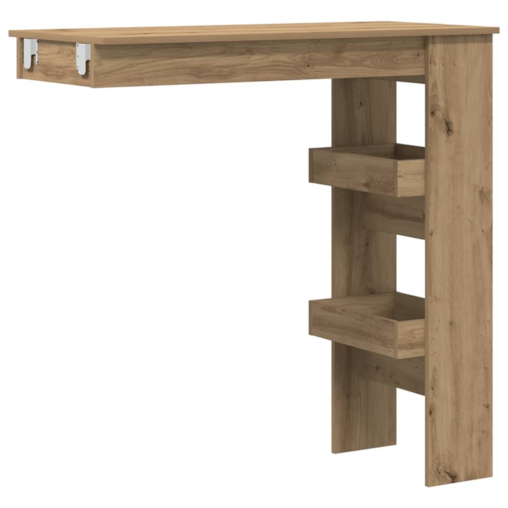Table de bar murale chêne artisanal bois d'ingénierie Modèle Boréal Panorama Design