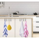 thumbnail of TOJ Living Ganci da porta – set da 8 – acciaio inox – argento – sopra porta – portata 5 kg