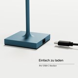 thumbnail of Akku-Tischleuchte Nuindie Pocket dimmbar LED IP54 USB-C tragbar 210mm delfinblau