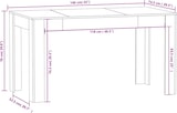thumbnail of Décoshop26 - Schlichter Esstisch 140 x 74,5 x 76 cm schwarze Spanplatte DEC036644