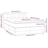 thumbnail of vidaXL Boxspringbett mit Matratze & LED Schwarz 140x190 cm Samt