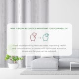 thumbnail of 4 x pannello decorativo fonoassorbente effetto marmo bianco 120x60cm Tabb-M-PFA12060M