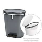 thumbnail of Cubo con pedal Pedalbin Oval 25 litros. Color Gris antracita.