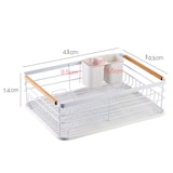 thumbnail of Home Nature Wohnkonzept Geschirrabtropfgestell Küchen Organizer Abtropfgestell Metall einlagig weiß nordisch Spülbecken Tellerhalter 43 cm