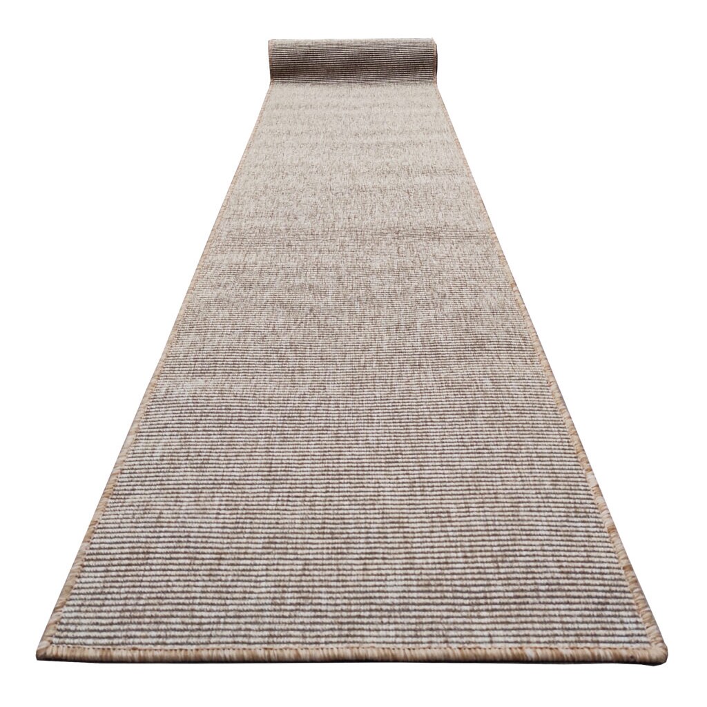 Alfombra Rustic 3812 , Alfombras Tadi & Imperio 1979, exterior, fibra sintética sin pelo, color beige, 70x300 cm