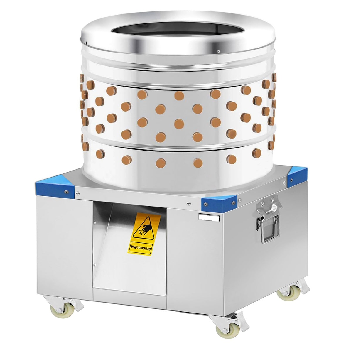 Máquina de depenar aves da marca Nasenia, máquina de descascar frangos, 60 litros, medidas 73x73x116cm