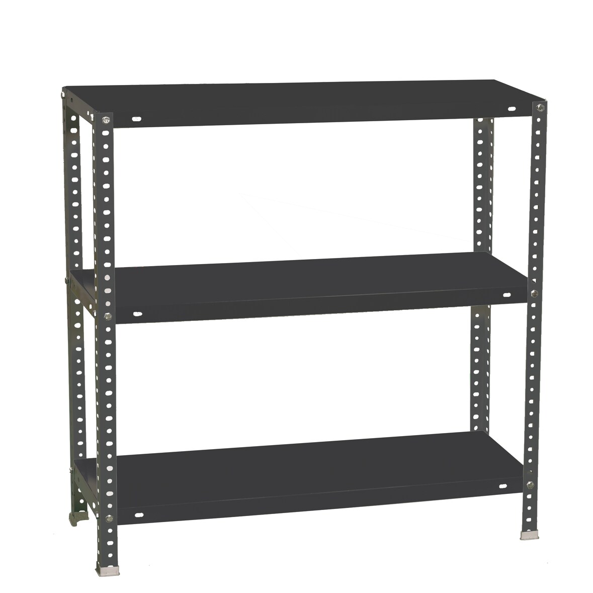 SimonRack Estantería Metálica con tornillos 900x800x500 mm, 3 Alturas, 100 kg de Punto Flexión, Antracita - Comfort