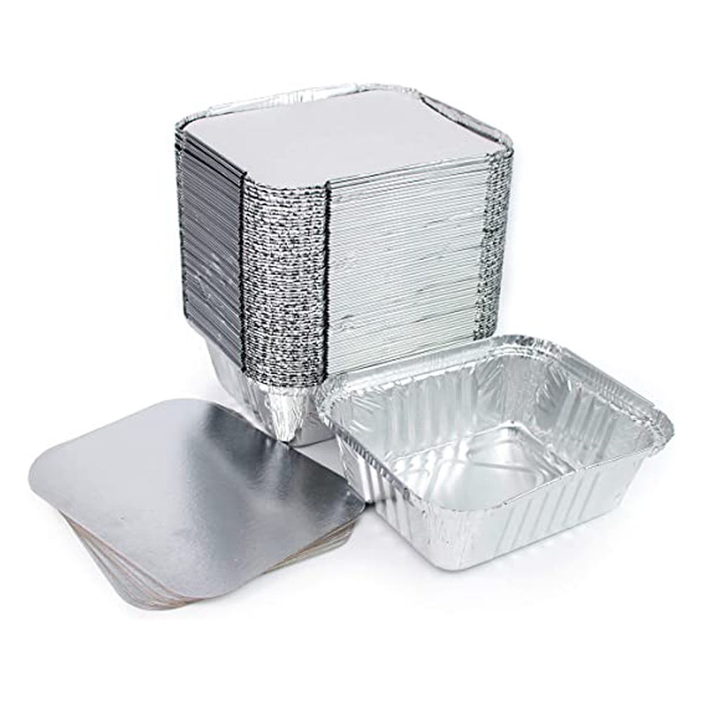 Barquette aluminium 450 cc + couvercle alu/carton par 100