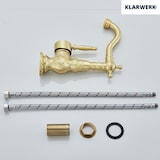 thumbnail of JULIAN | Torneira de banheiro alta vintage premium em ouro escovado | misturadora retrô de aço inox para pia independente - com torneira gastronomia