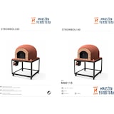 thumbnail of MF - Forno a Lenha de Obra para Exterior Modelo STROMBOLI (Bordô - 80 x 80 x 152 cm) – Isolado com Cortiça e 3 Mantas Cerâmicas